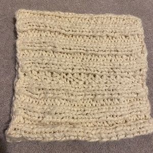 Knitted off white infinity scarf
